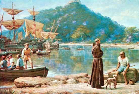 Benedito Calixto The Arrival of Friar Pedro Palacios Norge oil painting art